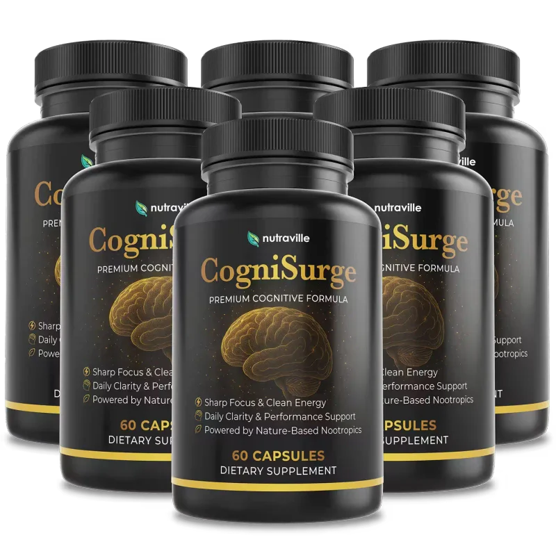 CogniSurge Cognitive Supplement Bottle (6 Bottle / 180 Day Pack)